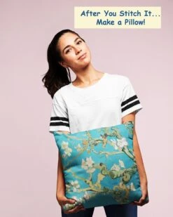 Orenco Originals Vincent Van Gogh Teal Blossoms-Square Counted Cross Stitch Pattern -Michaels Stores 1003155835627 2