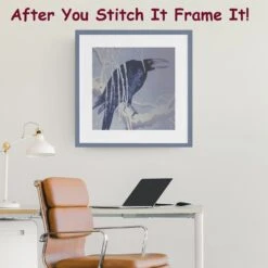 Japanese Artist Ohara (Koson) Shoson's Crow-Square Counted Cross Stitch Pattern -Michaels Stores 1003156809835 2