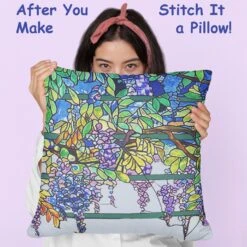 Louis Comfort Tiffany Wisteria Square Design Counted Cross Stitch Pattern -Michaels Stores 1003174315115 1