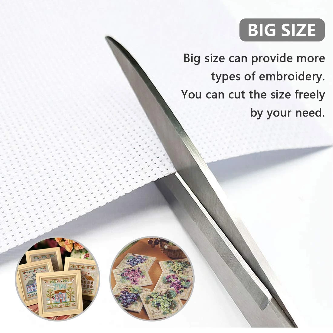 Cross Stitch Aida Fabric 14 Count, 59 By 39 Inch Large Size, Classic Reserve Cross Stitch Aida Cloth For Home DIY Embroidery Decoration 5 Cross Stitch Aida Fabric 14 Count, 59 By 39 Inch Large Size, Classic Reserve Cross Stitch Aida Cloth For Home DIY Embroidery Decoration - Image 3