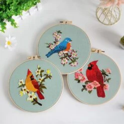 3 Sets Bird Embroidery Kits For Beginners,Adults Starter Flower Pattern Cross Stitch Kit DIY Needlepoint Kits With Embroidery Instructions 33 3 Sets Bird Embroidery Kits For Beginners,Adults Starter Flower Pattern Cross Stitch Kit DIY Needlepoint Kits With Embroidery Instructions -Michaels Stores 105474012764208 2