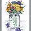 Janlynn 017-0112 "Wildflower Jar Counted Cross Stitch Kit -Michaels Stores 105474560661552