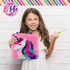 B Me DIY Unicorn Latch Hook Kit For Girls – Mini Rug Sewing Set With 15 Colorful Yarn Bundles, Color-Coded Canvas, DIY Grils Bedroom Décor Idea Perfect Birthday & Gift Age 6+ 23 B Me DIY Unicorn Latch Hook Kit For Girls – Mini Rug Sewing Set With 15 Colorful Yarn Bundles, Color-Coded Canvas, DIY Grils Bedroom Décor Idea Perfect Birthday & Gift Age 6+ -Michaels Stores 105475486292016