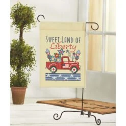 HerrschnersLand Of Liberty Porch Flag Stamped Cross-Stitch Kit Multicolor -Michaels Stores 1152987479607773536 1