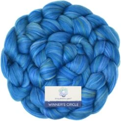 100% Superfine Merino Fiber: Winner's Circle. Soft Combed Top Roving Color Blend For Spinning, Felting, Weaving Gone Sailing