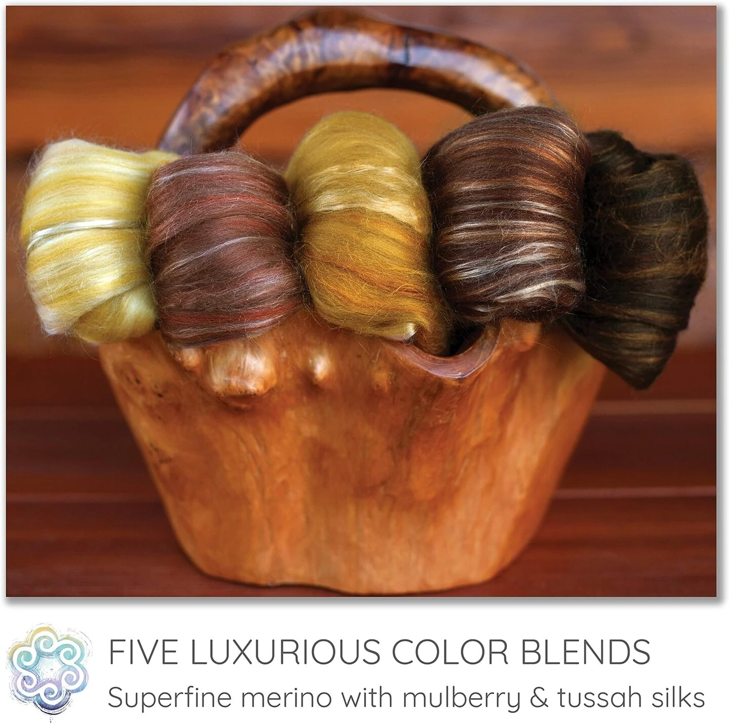 5oz Merino Silk Luxe Blends - Roving For Spinning, Felting, And Blending. Merino Wool + Glossy Mulberry Silk + Premium Tussah Silk. Pralines 12 5oz Merino Silk Luxe Blends - Roving For Spinning, Felting, And Blending. Merino Wool + Glossy Mulberry Silk + Premium Tussah Silk. Pralines - Image 10