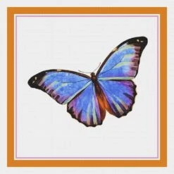Colorful Light Blue And Black Butterfly Counted Cross Stitch Chart Pattern 28 Colorful Light Blue And Black Butterfly Counted Cross Stitch Chart Pattern -Michaels Stores 12151004114225 2