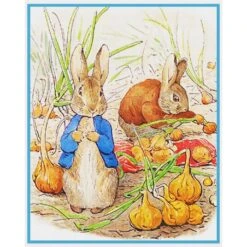 Beatrix Potter Peter Rabbit Collects Onions Counted Cross Stitch Chart Pattern -Michaels Stores 12151039905073 2