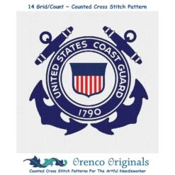 US American Coast Guard Crest Insignia Emblem Counted Cross Stitch Chart Pattern 27 US American Coast Guard Crest Insignia Emblem Counted Cross Stitch Chart Pattern -Michaels Stores 12512452988361 2