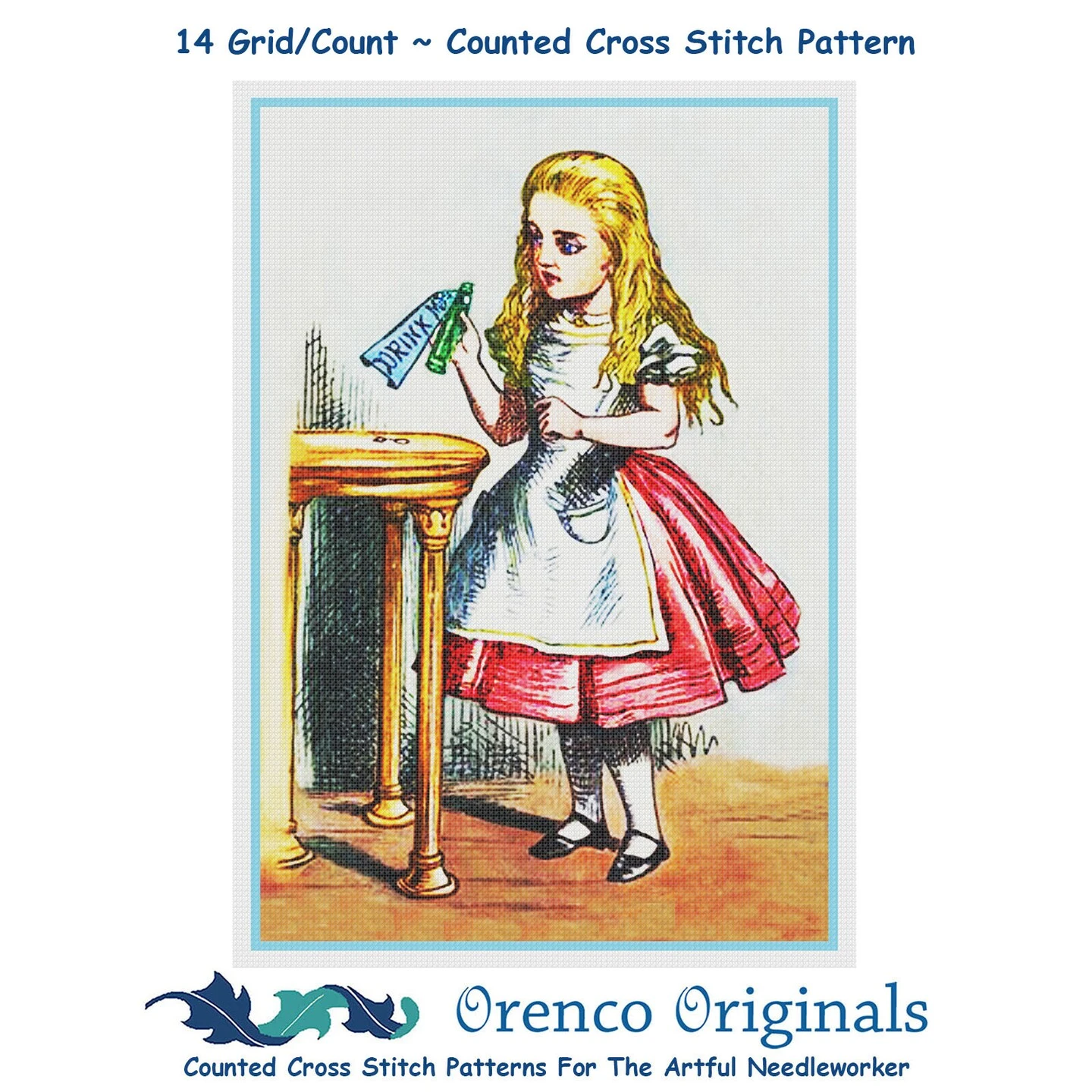 Alice From Alice In Wonderland By Sir John Tenniel Counted Cross Stitch Pattern 3 Alice From Alice In Wonderland By Sir John Tenniel Counted Cross Stitch Pattern
