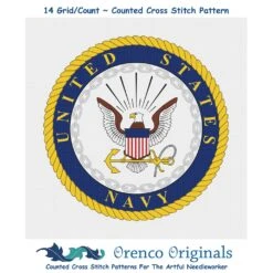 US American Navy Crest Insignia Emblem Counted Cross Stitch Chart Pattern 27 US American Navy Crest Insignia Emblem Counted Cross Stitch Chart Pattern -Michaels Stores 12512465997257 2