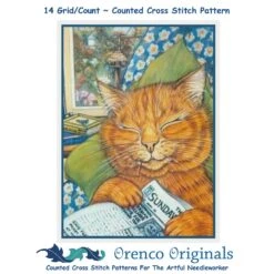 Louis Wain's Sunday Night Cat Nap Kitty Counted Cross Stitch Chart Pattern 22 Louis Wain's Sunday Night Cat Nap Kitty Counted Cross Stitch Chart Pattern -Michaels Stores 12512500509641 1