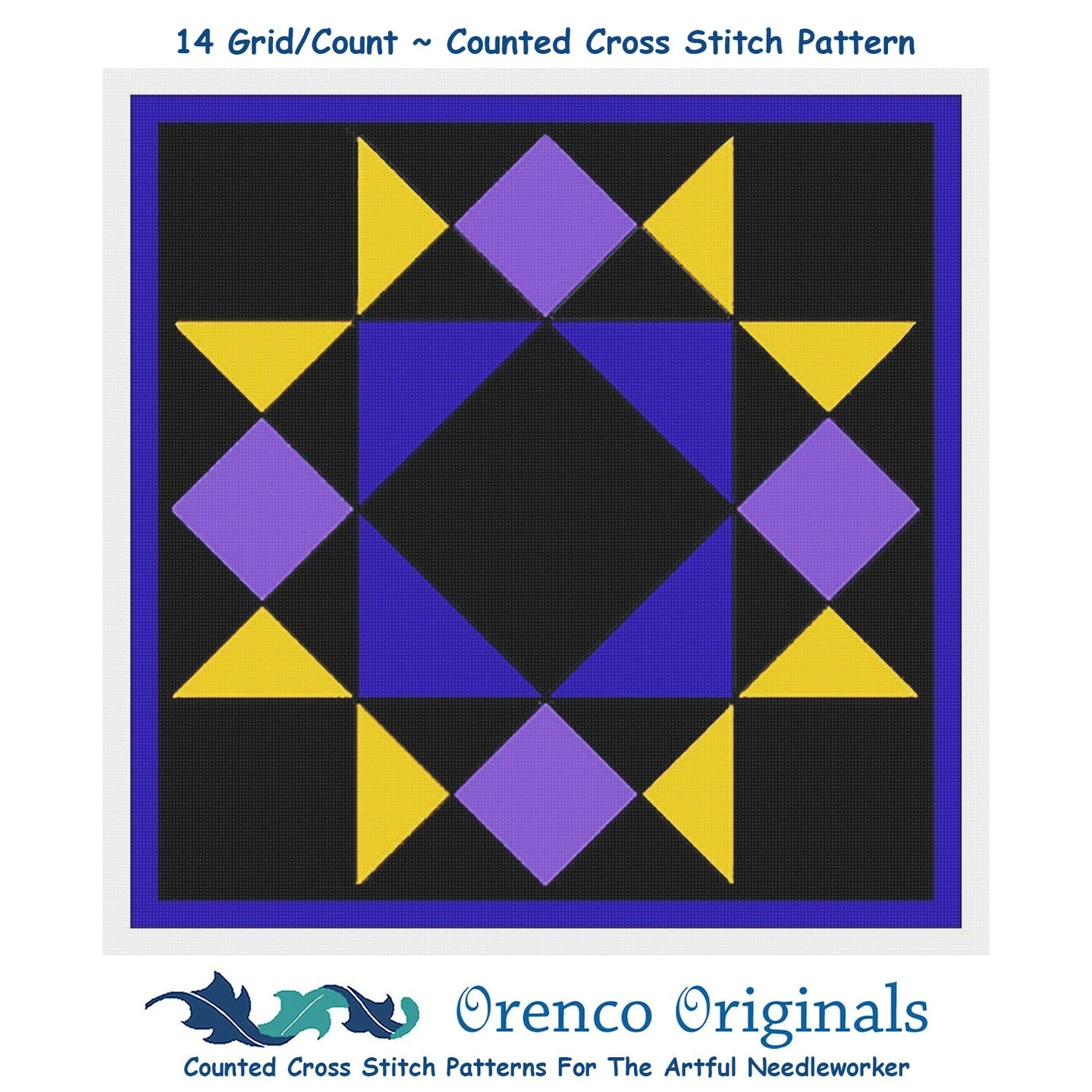 Amish Squares And Star Inspired Amish Quilt Counted Cross Stitch Pattern 8 Amish Squares And Star Inspired Amish Quilt Counted Cross Stitch Pattern - Image 6