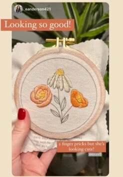 MCreativeJ Flower Trio- DIY Beginner Embroidery Craft Kit -Michaels Stores 12835713662521