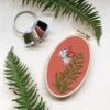 MCreativeJ Moth And Fern - Intermediate 3D Hand Embroidery DIY Craft Kit -Michaels Stores 12835716283961