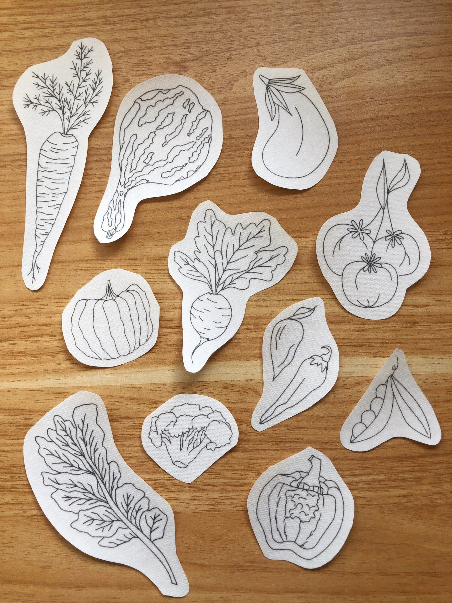 MCreativeJ Veggie Delight - Peel Stick And Stitch Hand Embroidery Patterns 7 MCreativeJ Veggie Delight - Peel Stick And Stitch Hand Embroidery Patterns - Image 5