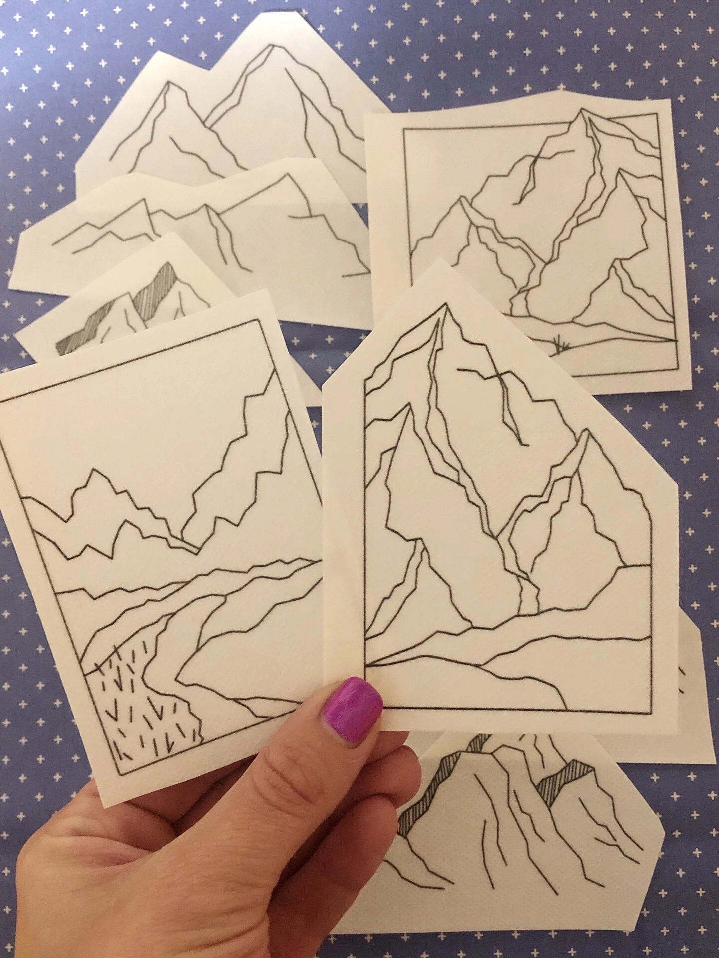 Mountains - Peel Stick And Stitch Hand Embroidery Patterns 13 Mountains - Peel Stick And Stitch Hand Embroidery Patterns - Image 11