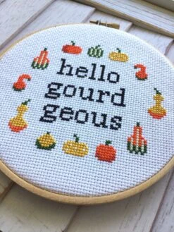 Hello Gourdgeous Counted Cross Stitch DIY KIT Intermediate -Michaels Stores 12835747386937