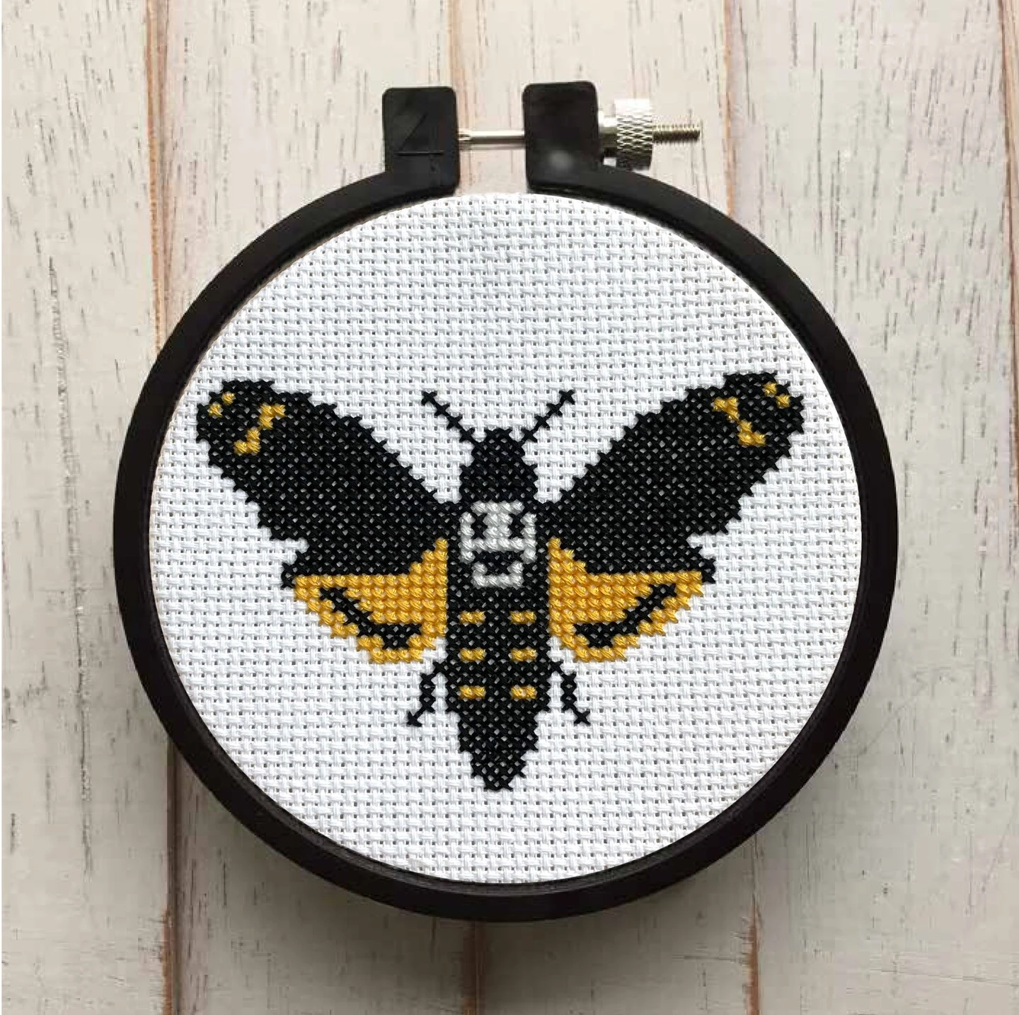 Deadhead Moth Counted Cross Stitch DIY KIT Beginner 3 Deadhead Moth Counted Cross Stitch DIY KIT Beginner