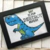 Dinosaur Destroy Counted Cross Stitch DIY KIT Intermediate 2 Dinosaur Destroy Counted Cross Stitch DIY KIT Intermediate -Michaels Stores 12835773077049