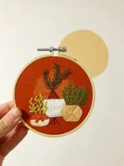 MCreativeJ Happy Houseplant Trio - Intermediate Embroidery Kit -Michaels Stores 14103064150841 2
