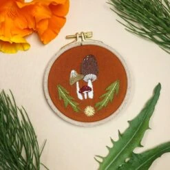 MCreativeJ Mushroom Trio - Intermediate Embroidery DIY Craft Kit