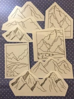 Mountains - Peel Stick And Stitch Hand Embroidery Patterns 32 Mountains - Peel Stick And Stitch Hand Embroidery Patterns -Michaels Stores 14103098637881 2