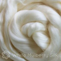 2oz Mulberry Silk Fiber: Premium Grade Natural Unbleached Pure White Undyed Combed Top Roving -Michaels Stores 141495471369440 2