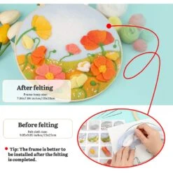 Mayboos Needle Felt Starter Set, Includes Wool Bag, Felting Needles, Foam Pad, Felt Cloth & Instructions, Pastoral Style Kit For Home Decoration 35 Mayboos Needle Felt Starter Set, Includes Wool Bag, Felting Needles, Foam Pad, Felt Cloth & Instructions, Pastoral Style Kit For Home Decoration -Michaels Stores 142821751560240 2