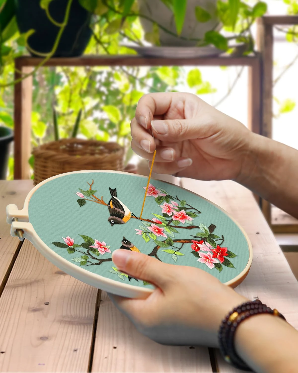 Embroidery Kit For Adult, Owl Embroidery Kit For Beginners Include Embroidery Cloth Hoops Threads For Craft Lover Hand Stitch With Embroidery Skill Techniques (Bird) 19 Embroidery Kit For Adult, Owl Embroidery Kit For Beginners Include Embroidery Cloth Hoops Threads For Craft Lover Hand Stitch With Embroidery Skill Techniques (Bird) - Image 17