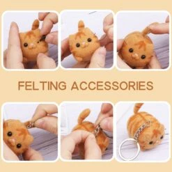 QMNNMA Needle Felting Kit, Animals Needle Felting Set, DIY Wool Felt Materials Set With Felting Tool And Instruction For Needle Felting Craft Project And DIY Handmade -Michaels Stores 142822103881776 1
