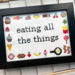 Eating All The Things Counted Cross Stitch Kit 12 Eating All The Things Counted Cross Stitch Kit -Michaels Stores 1439102402239 2