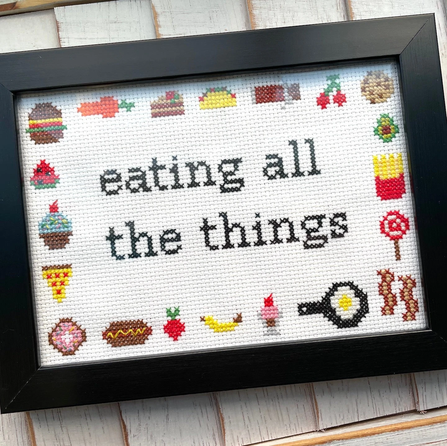 Eating All The Things Counted Cross Stitch Kit 7 Eating All The Things Counted Cross Stitch Kit - Image 5