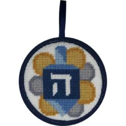 Alice Peterson Stitch-Ups Needlepoint Ornament Kit- Dreidel Multicolor -Michaels Stores 144115351388356425 2