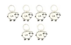 Lantern Moon Meadow Sheep Knitting Stitch Markers Multicolor