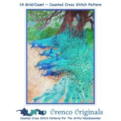 A Muster Of Peacock Birds By Warwick Goble Counted Cross Stitch Pattern