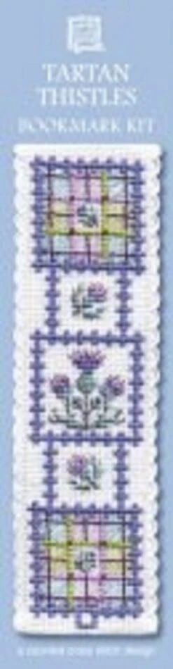 Textile Heritage Tartan Thistles Counted Cross Stitch Bookmark Kit Multicolor
