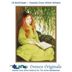 A Girl Reading Willow Tree By Jessie Willcox Smith Counted Cross Stitch Pattern -Michaels Stores 144119348017082313 2