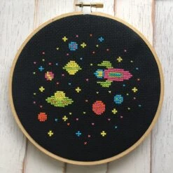Outer Space Aliens Spaceship Counted Cross Stitch DIY KIT Beginner 14 Outer Space Aliens Spaceship Counted Cross Stitch DIY KIT Beginner -Michaels Stores 144121296663991865 1