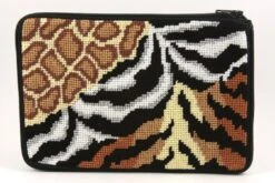 Cosmetic Purse - Animal Skins - Needlepoint Kit Multicolor