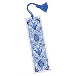 Textile Heritage Counted Cross Stitch Bookmark Kit - Delft Blue Multicolor -Michaels Stores 144125137258640073 2