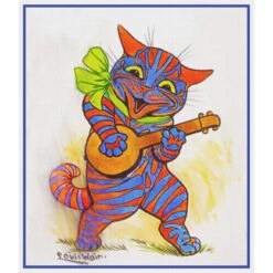 Louis Wain's Striped Kitty Cat Playing Banjo Counted Cross Stitch Chart Pattern 23 Louis Wain's Striped Kitty Cat Playing Banjo Counted Cross Stitch Chart Pattern -Michaels Stores 144127339126931377 1