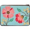Alice Peterson Pink Flowers Stitch & Zip Purse Needlepoint Kit Multicolor