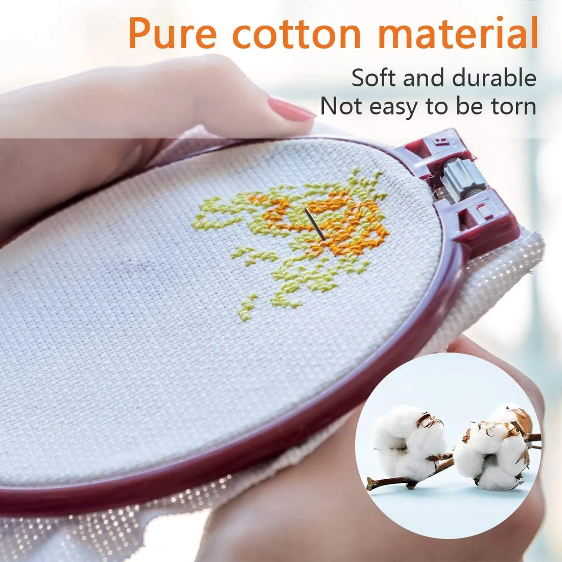 Classic Reserve Aida Cross Stitch Fabric, 14 Count White Cotton Cloth For Embroidery (59 X 39 Inch) 12 Classic Reserve Aida Cross Stitch Fabric, 14 Count White Cotton Cloth For Embroidery (59 X 39 Inch) - Image 10