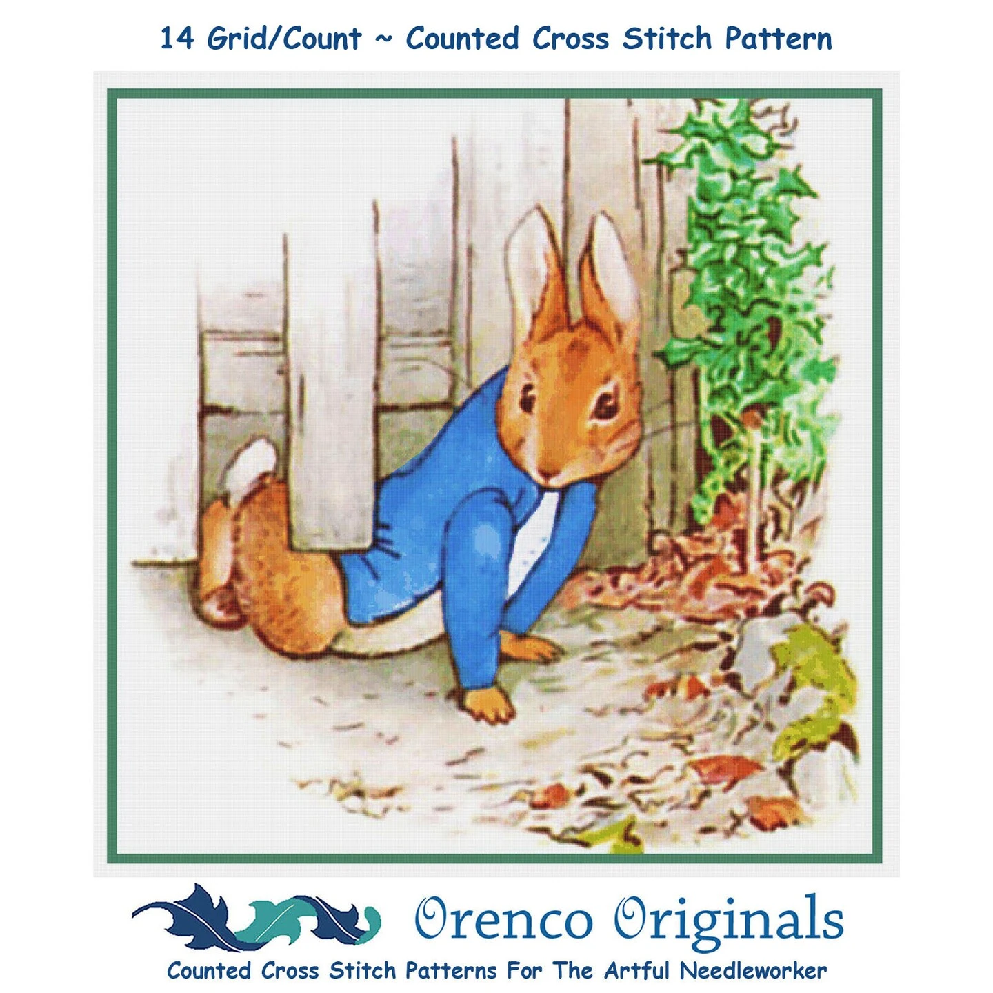 Beatrix Potter Peter Rabbit Crawls Under Fence Counted Cross Stitch Pattern 8 Beatrix Potter Peter Rabbit Crawls Under Fence Counted Cross Stitch Pattern - Image 6