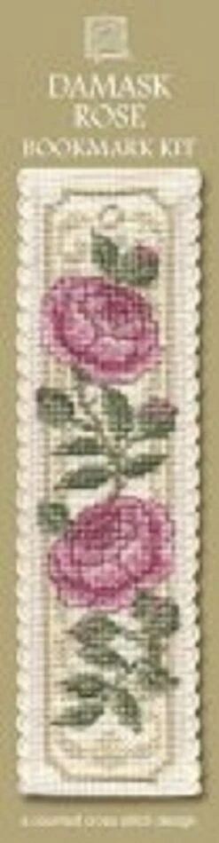 Textile Heritage Damask Rose Counted Cross Stitch Bookmark Kit Multicolor -Michaels Stores 14768718901961 2