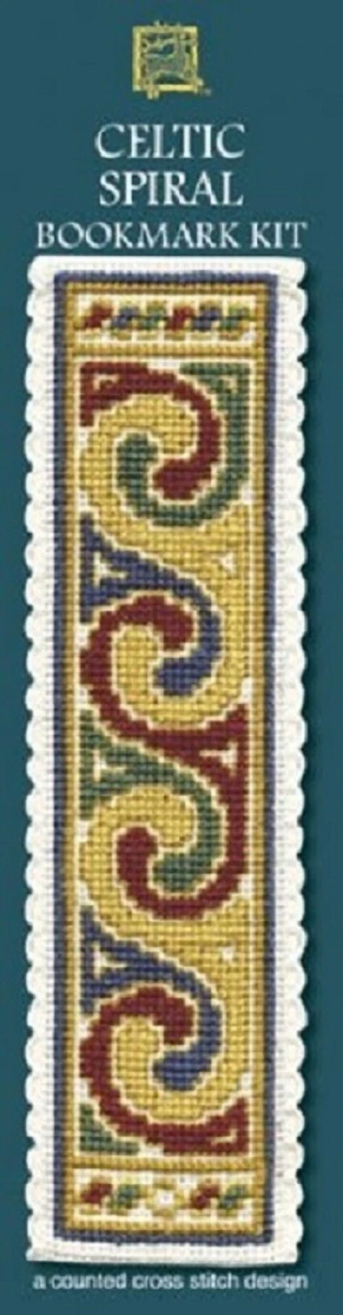 Textile Heritage Counted Cross Stitch Bookmark Kit - Celtic Spiral Cream Multicolor 4 Textile Heritage Counted Cross Stitch Bookmark Kit - Celtic Spiral Cream Multicolor - Image 2