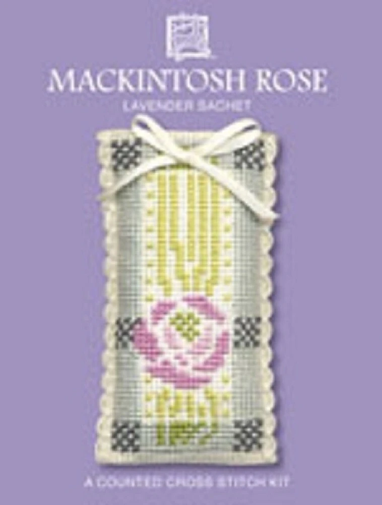 Textile Heritage Lavender Sachet Counted Cross Stitch Kit - MacIntosh Rose Multicolor 5 Textile Heritage Lavender Sachet Counted Cross Stitch Kit - MacIntosh Rose Multicolor - Image 3