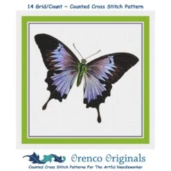 Lavender Purple Black Butterfly Counted Cross Stitch Chart Pattern 27 Lavender Purple Black Butterfly Counted Cross Stitch Chart Pattern -Michaels Stores 14768734507721 2