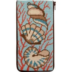 Stitch & Zip Eyeglass Case Needlepoint Kit- Shells & Coral Multicolor 6 Stitch & Zip Eyeglass Case Needlepoint Kit- Shells & Coral Multicolor -Michaels Stores 14768739077321 1